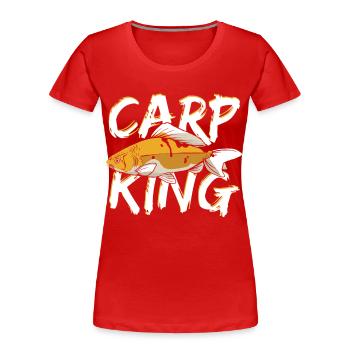 Carp King Carp Fishing Fishing - Frauen Premium Bio T-Shirt - Rot - Vorne - Mia (176cm)