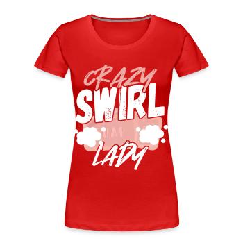 Crazy Swirl Lady Soap Making Soap Cooking - Frauen Premium Bio T-Shirt - Rot - Vorne - Mia (176cm)