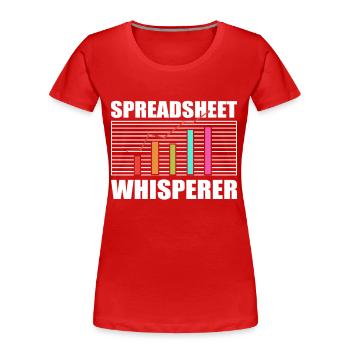 Buchhalter Buchhaltung Tabellenkalkulation - Frauen Premium Bio T-Shirt - Rot - Vorne - Mia (176cm)