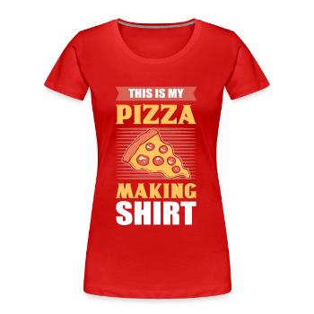 This Is My Pizza Making Shirt Pizza Backer - Frauen Premium Bio T-Shirt - Rot - Vorne - Mia (176cm)