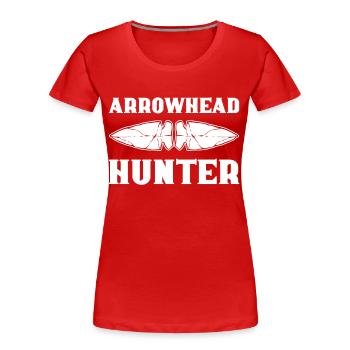 Arrowhead Hunting Arrowhead Hunting Arrowhead-Sa - T-shirt bio Premium Femme - rouge - Devant - Mia (176cm)