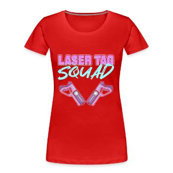 Laser Tag Squad - T-shirt bio Premium Femme - rouge - Devant - Mia (176cm)