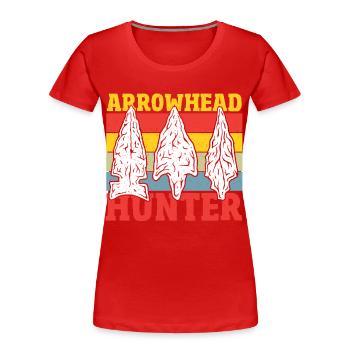 Arrowhead Hunting Arrowhead Hunting Arrowhead-Sa - T-shirt bio Premium Femme - rouge - Devant - Mia (176cm)