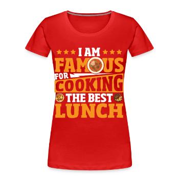 Cafeteria Mitarbeiter Cafeteria-Worker Pensioniert - Frauen Premium Bio T-Shirt - Rot - Vorne - Mia (176cm)