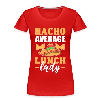 Cafeteria Mitarbeiter Cafeteria-Worker Pensioniert - Frauen Premium Bio T-Shirt - Rot - Vorne - Mia (176cm)