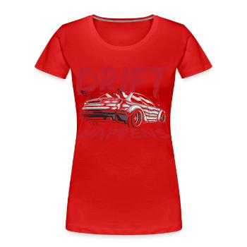 Drift Happens Drifting Car Racing - Frauen Premium Bio T-Shirt - Rot - Vorne - Mia (176cm)