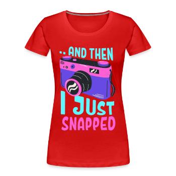 Fotografen Fotograf Fotografie-Liebhaber Foto - Frauen Premium Bio T-Shirt - Rot - Vorne - Mia (176cm)
