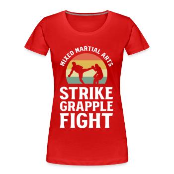Mixed Martial Arts Strike Grapple Fight MMA - Frauen Premium Bio T-Shirt - Rot - Vorne - Mia (176cm)
