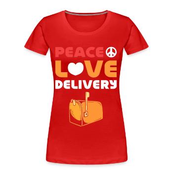 Travailleurs des postes Facteurs Postes - T-shirt bio Premium Femme - rouge - Devant - Mia (176cm)