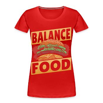 Hamburg Fast Food Burger Cheeseburger - T-shirt bio Premium Femme - rouge - Devant - Mia (176cm)