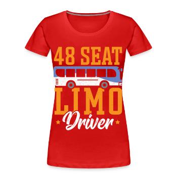48 Limo Driver Bus Driver School Bus Driver - Frauen Premium Bio T-Shirt - Rot - Vorne - Mia (176cm)