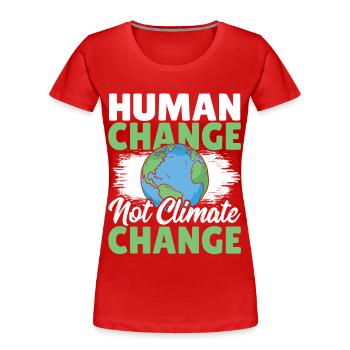 Klimawandel Klima Erde Schutz der Welt Natur - Frauen Premium Bio T-Shirt - Rot - Vorne - Mia (176cm)