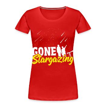 Astronome d’observation des étoiles Astronome - T-shirt bio Premium Femme - rouge - Devant - Mia (176cm)
