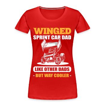 Geflügelter Sprint Car Dad Sprint Car Racer - Frauen Premium Bio T-Shirt - Rot - Vorne - Mia (176cm)