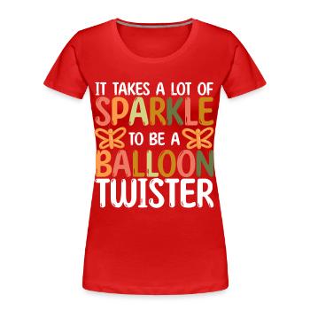 Kinderparty Ballonfestival Ballonverdrehen - Frauen Premium Bio T-Shirt - Rot - Vorne - Mia (176cm)