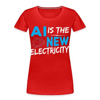 Robot Engineer Robotics Engineers AI Developer AI - Women's Premium Organic T-Shirt - red - Front - Mia (176cm)