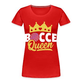 Ballsport Athletisches Spiel Boccia-Königin Shirt - Frauen Premium Bio T-Shirt - Rot - Vorne - Mia (176cm)