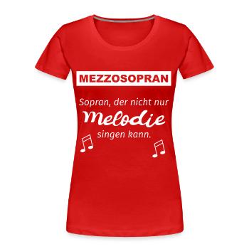 Mezzosopran Musik - Frauen Premium Bio T-Shirt - Rot - Vorne - Mia (176cm)