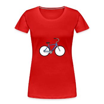 Bicycle - Frauen Premium Bio T-Shirt - Rot - Vorne - Mia (176cm)