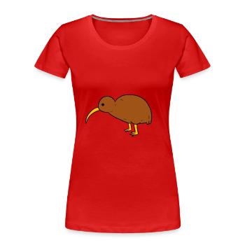 Kiwi - Frauen Premium Bio T-Shirt - Rot - Vorne - Mia (176cm)