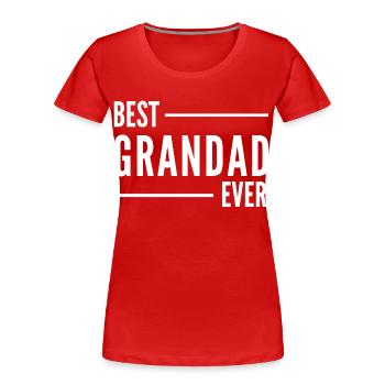 BESTER OPA ALLER ZEITEN - Frauen Premium Bio T-Shirt - Rot - Vorne - Mia (176cm)