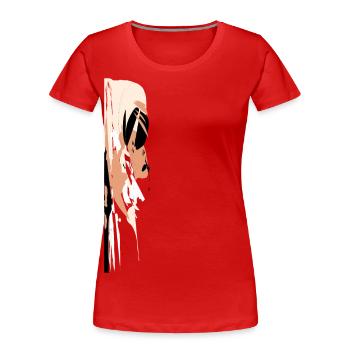 Abstract Movements - Women's Premium Organic T-Shirt - red - Front - Mia (176cm)