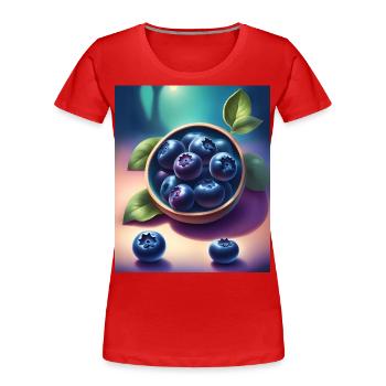 Yummy blueberries - Women's Premium Organic T-Shirt - red - Front - Mia (176cm)