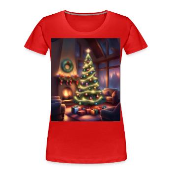 Christmas Eve - Women's Premium Organic T-Shirt - red - Front - Mia (176cm)
