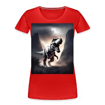 Fantastischer Tyrannosaurus Rex Dinosaurier - Frauen Premium Bio T-Shirt - Rot - Vorne - Mia (176cm)