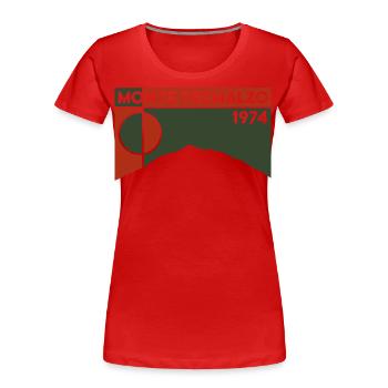 Garda Monte Tremalzo mtb hiking souvenir souvenir - Women's Premium Organic T-Shirt - red - Front - Mia (176cm)