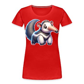 Fourmilier - T-shirt bio Premium Femme - rouge - Devant - Mia (176cm)