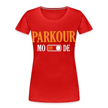 Parkour - Frauen Premium Bio T-Shirt - Rot - Vorne - Mia (176cm)