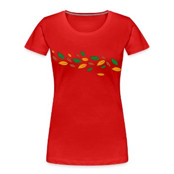 Autumn - Women's Premium Organic T-Shirt - red - Front - Mia (176cm)