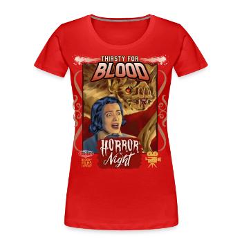 Vampire Bloodsucker Horror Movie Affiche de film vintage - T-shirt bio Premium Femme - rouge - Devant - Mia (176cm)
