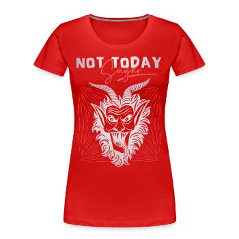Teufel-Devil, lustiger Spruch Not-Today-Satan - Frauen Premium Bio T-Shirt - Rot - Vorne - Mia (176cm)