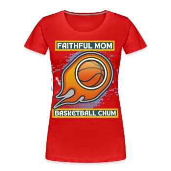 Basketball Mom, funny saying, basketball mom - Women's Premium Organic T-Shirt - red - Front - Mia (176cm)