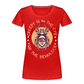 Araignée de tarentule drôle de dicton Halloween - T-shirt bio Premium Femme - rouge - Devant - Mia (176cm)