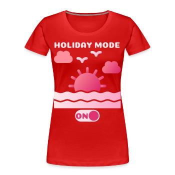 Vacances au bord de la mer, icône de la mer, drôle de dicton de vacances - T-shirt bio Premium Femme - rouge - Devant - Mia (176cm)