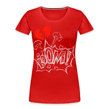Mal d’amour, cœur brisé, brisé - T-shirt bio Premium Femme - rouge - Devant - Mia (176cm)