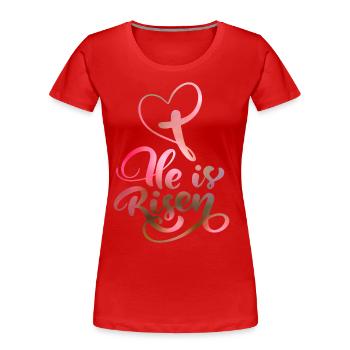 Pâques Jésus-Christ Résurrection Dire - T-shirt bio Premium Femme - rouge - Devant - Mia (176cm)