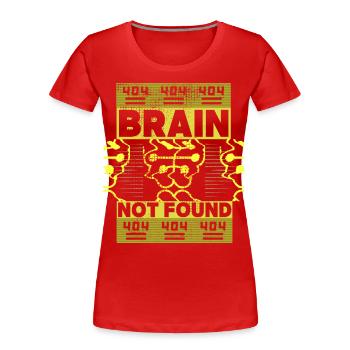 404-html error, Computer-Nerd, lustiger Spruch - Frauen Premium Bio T-Shirt - Rot - Vorne - Mia (176cm)