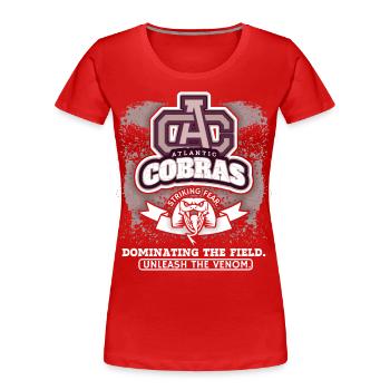 Baseball, Cobras Club Logo, Club de Baseball disant - T-shirt bio Premium Femme - rouge - Devant - Mia (176cm)