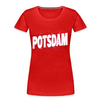 Potsdam Germany City Font Home Love - Women's Premium Organic T-Shirt - red - Front - Mia (176cm)