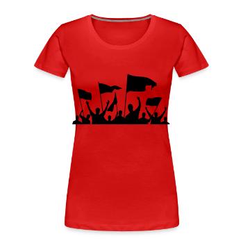 Demonstration / protest - Women's Premium Organic T-Shirt - red - Front - Mia (176cm)