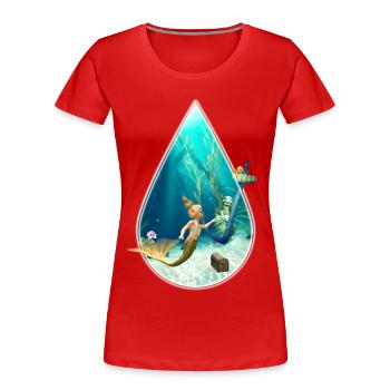 Little Mermaid 2 - Frauen Premium Bio T-Shirt - Rot - Vorne - Mia (176cm)