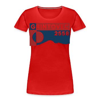 Grintovec Kranjska Gora Climbing Souvenir Hiking - Women's Premium Organic T-Shirt - red - Front - Mia (176cm)