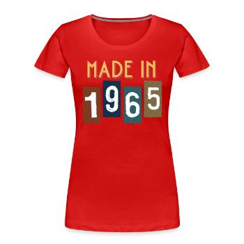 1965 Cadeau Pour Anniversaire année de naissance - T-shirt bio Premium Femme - rouge - Devant - Mia (176cm)