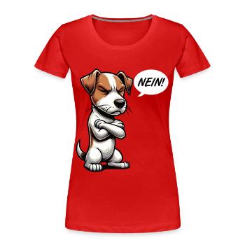 Nein Jack Russel terrier Jack russel liebhaber - Frauen Premium Bio T-Shirt - Rot - Vorne - Mia (176cm)