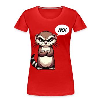 No Frettchen Frettchenhalter Frettchenbesitzer - Frauen Premium Bio T-Shirt - Rot - Vorne - Mia (176cm)