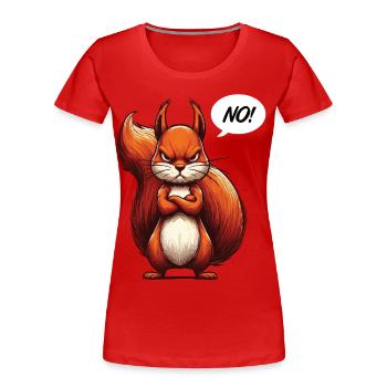 Pas d’écureuil Écureuil Amoureux de l’écureuil - T-shirt bio Premium Femme - rouge - Devant - Mia (176cm)